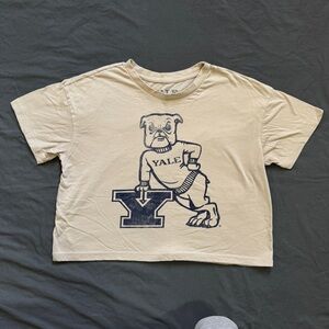 Yale University Tan Cropped Size Small